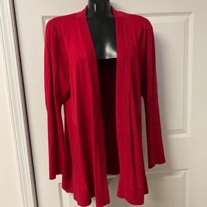 Red Open Cardigan XL